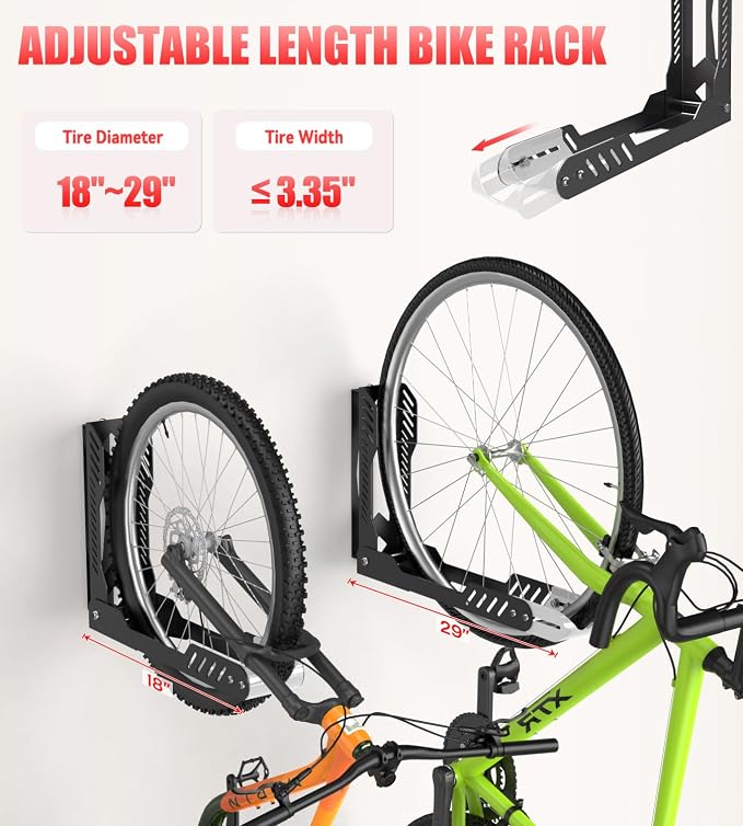 Bike Wall Mount 2 Pack Swivel Bike Rack - Image 4