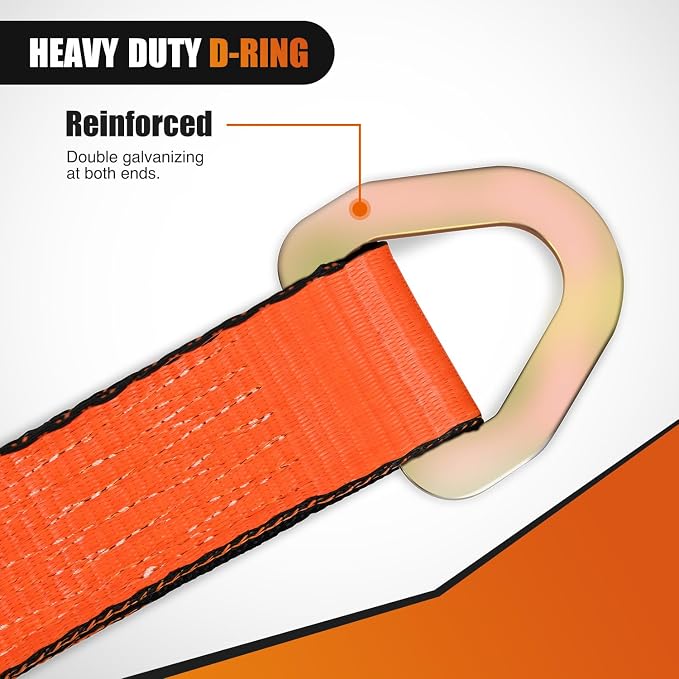 Nilight 4PCS 2"x 38" Axle Tie Down Straps - Image 6