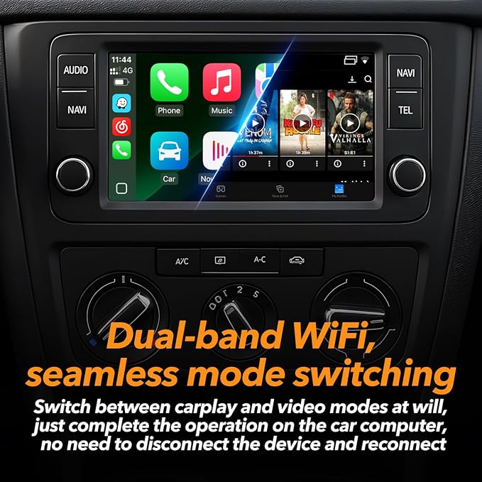 Volam 3-in-1 Wireless CarPlay Adapter Magic AI Video Box - Image 4