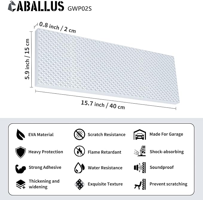 GWP02S Garage Wall Protector Car Door Protectors, Garage Accessories, Parking - Image 2