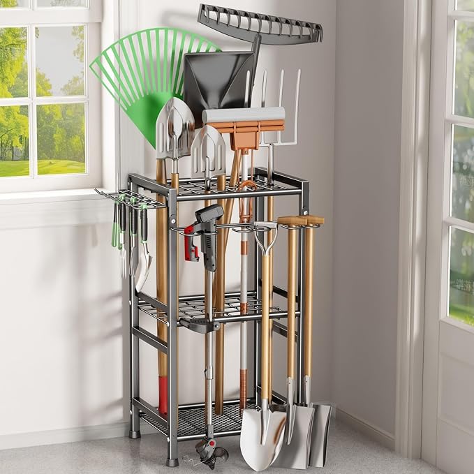Garden Tool Organizer Storage Metal Yard Tool Organizer Heavy Duty Garden Tool by CICUFYOfficial
