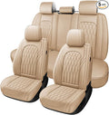 WELLDO Car Seat Covers Full Set, Leather Seat Covers by WELLDO