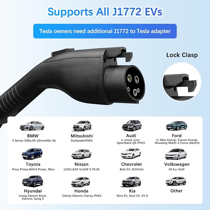 Portable Level 1&2 EV Charger, 16Amp Adjustable Current, Wallbox - Image 5
