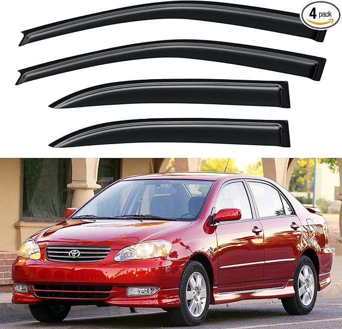 Window Visors Rain Guards Shield by YQAUTEC