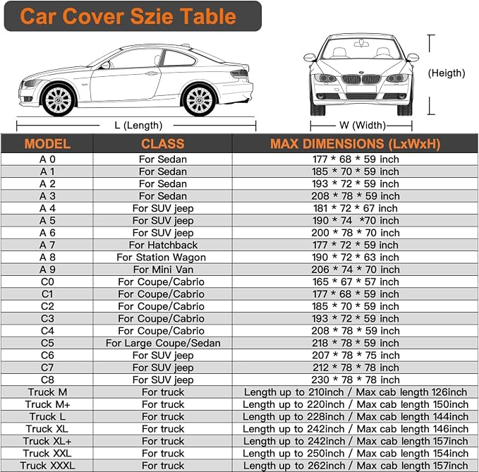 Kayme 7 Layers Heavy Duty Car Cover Waterproof All Weather, Full Exterior Cover - Image 6