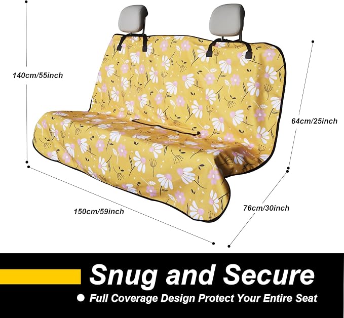 Back Seat Cover for Car Trucks Van SUV, Waterproof Rear Bench Towel Seat Covers - Image 4
