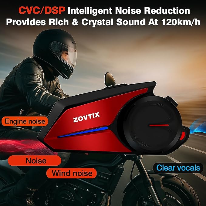 Motorcycle Helmet Headset 8 Riders Communication System X8 Intercom - Image 4