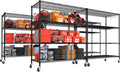 PrimeZone 5 Packs 55.5" W x 24" D x 80" H Heavy Duty Wire Storage Shelves by PrimeZone
