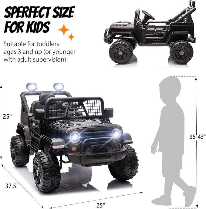 JOYMOR 12V Kids Ride on Truck - Image 2