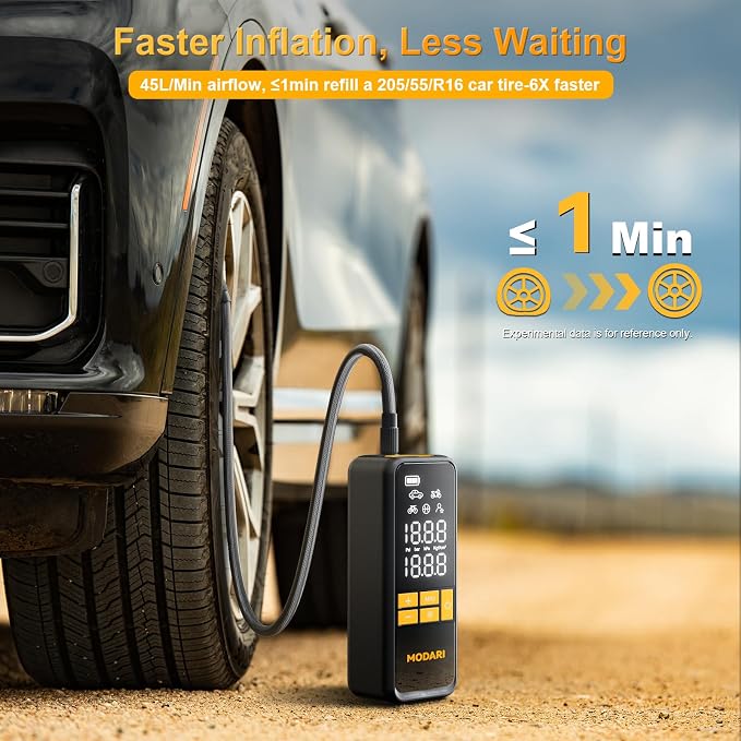 Tire Inflator Portable Air Compressor, 5X Faster 160 PSI Portable Tire Inflator - Image 3