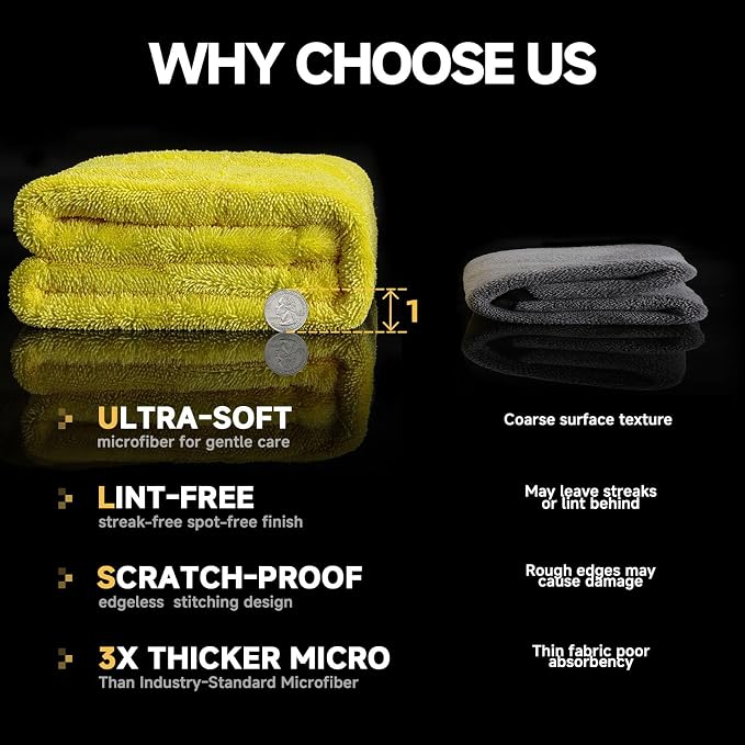 Car Drying Towel, Extra Large 36"x24" Microfiber Towel - Image 4