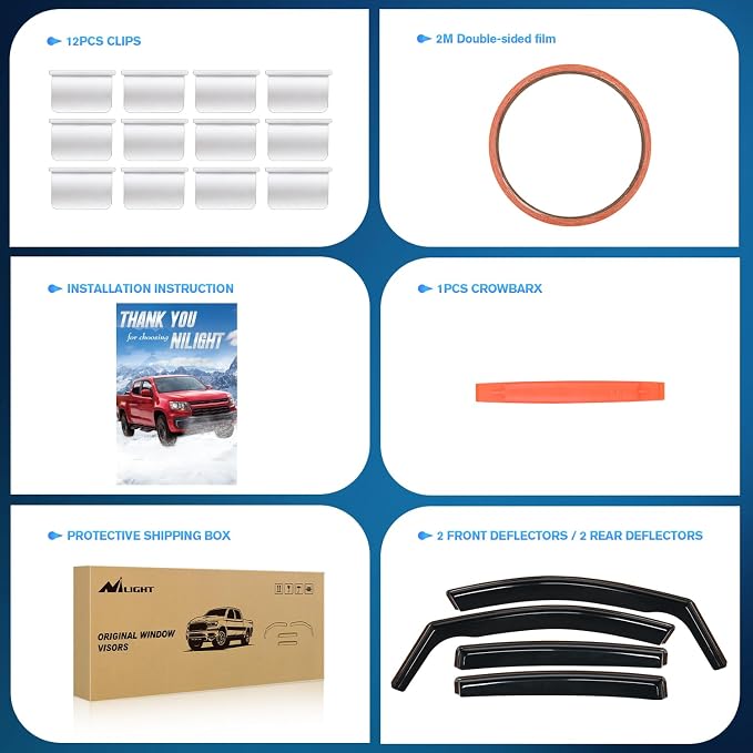 Nilight Vent Window Visors for Crosstrek 2018-2023 Impreza Hatchback 2017 2018 - Image 6