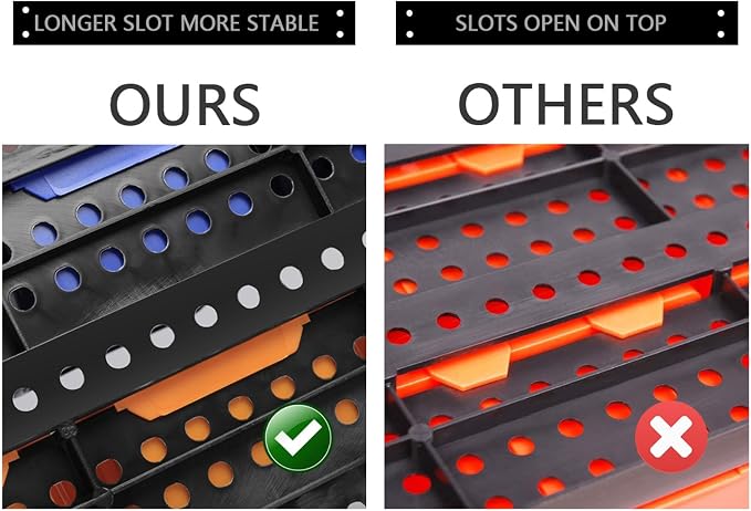 Wall Mounted Storage Bins Parts Rack 4 Colors Bin Organizer Garage Plastic Shop - Image 4