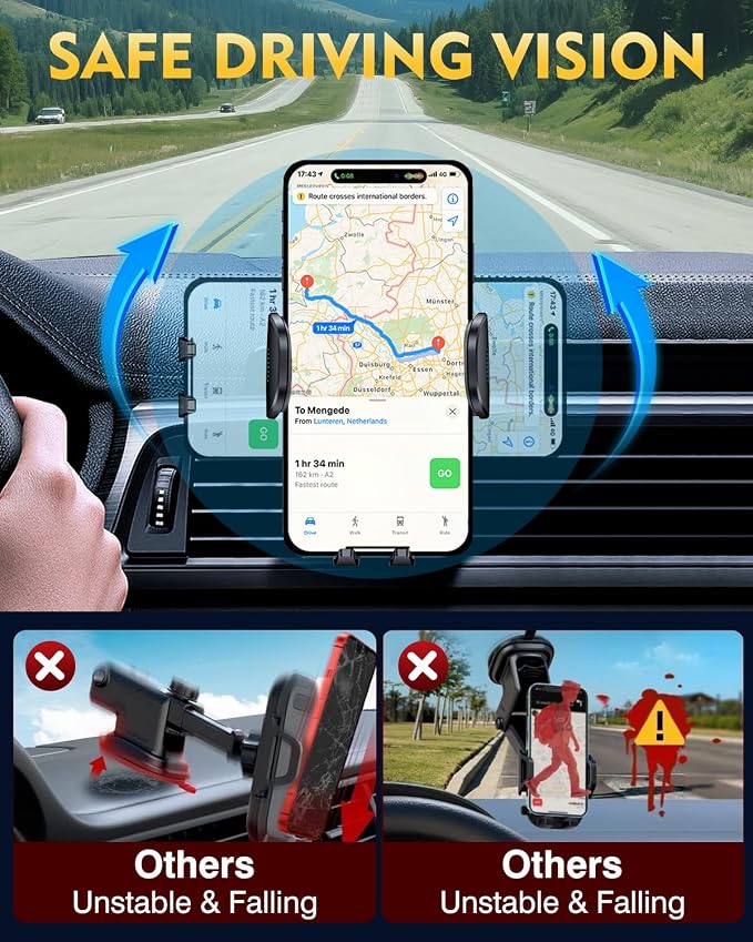 New Upgraded Phone Holders for Your Car Steel-Hook Clip Military-Grade - Image 5