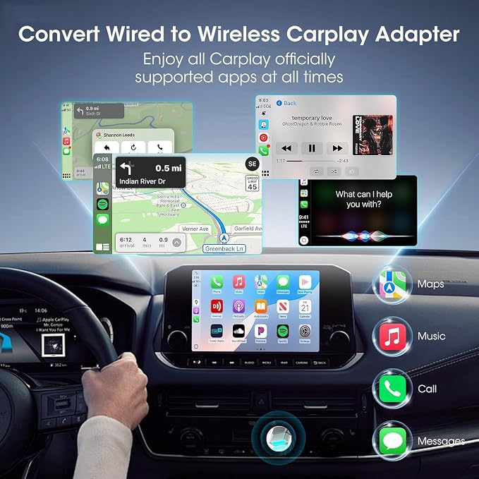 Mini Wireless Carplay Adapter for Apple iPhone, Plug and Play Easy Setup - Image 6