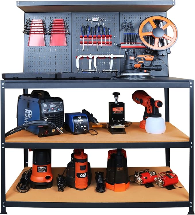 Prostormer Workbench, 47.25 inch Multipurpose Garage Worktable by Prostormer