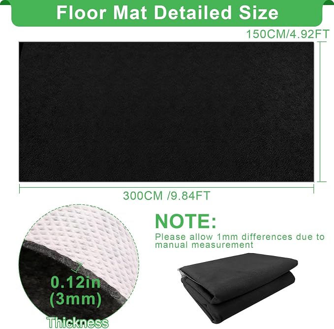 Golf Cart Parking Mat 9.84 ft. x 4.92 ft, 3.0MM Thickened Oil Absorbent - Image 4
