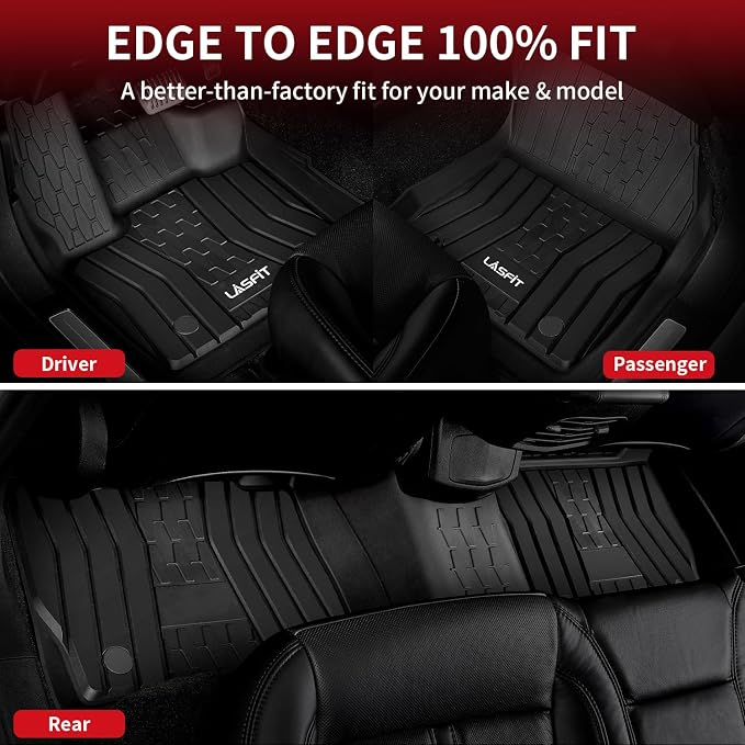 LASFIT Floor Mats Fit for Lincoln Continental 2020 2019 2018 2017, All Weather - Image 5