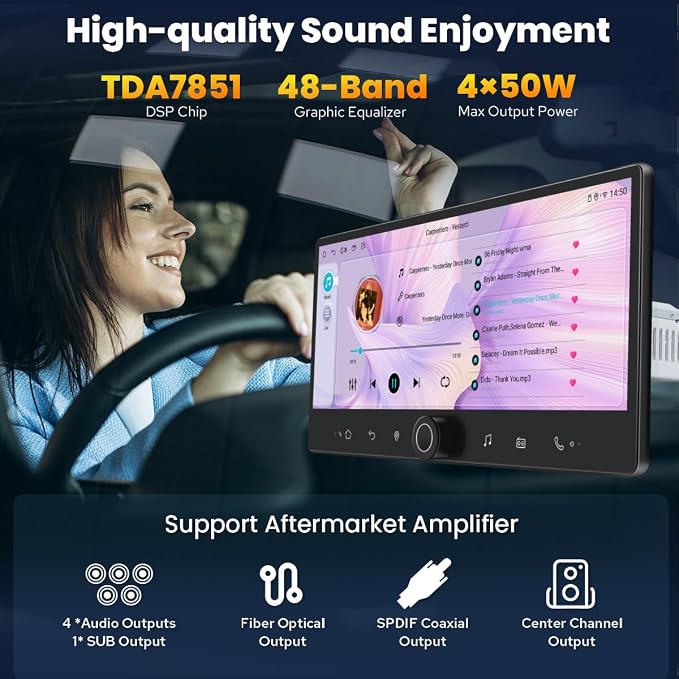 Joying 12.3" Single Din Touchscreen Radio Android 13 Head Unit - Image 3