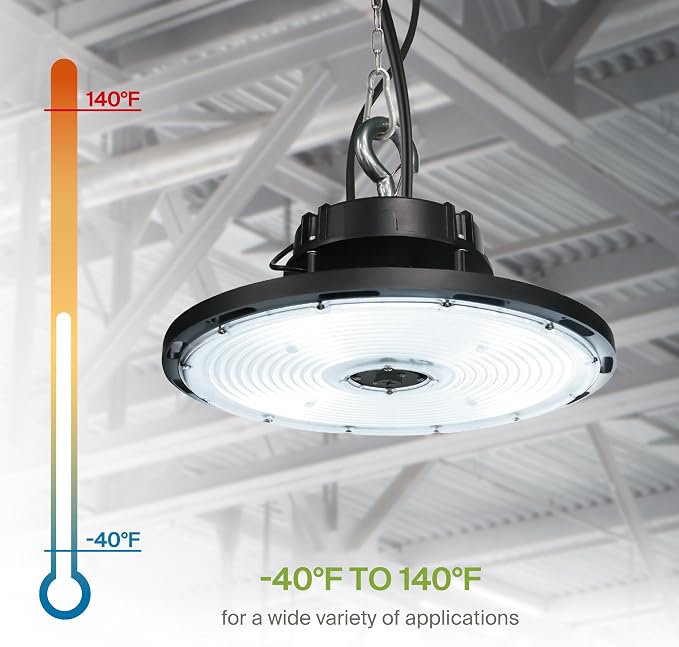 ASD LED High Bay UFO Light Fixture, Commercial Shop Lighting | Dimmable - Image 6