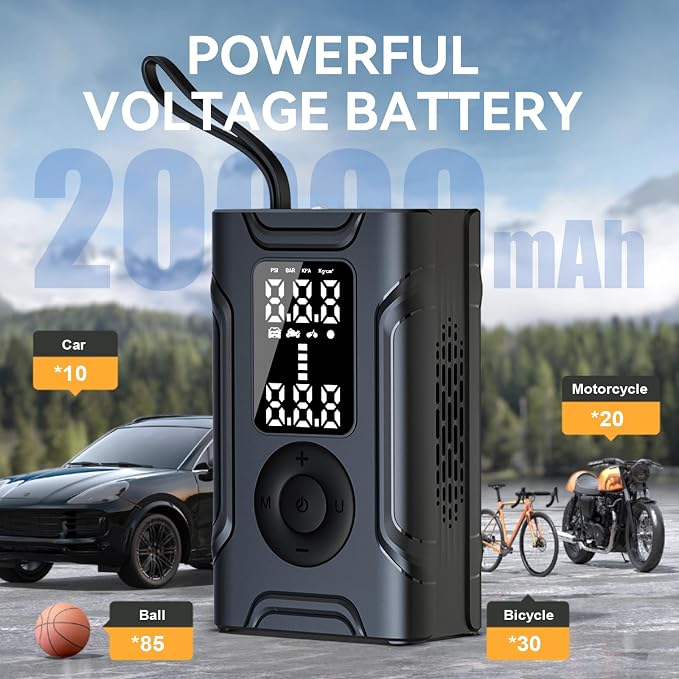 Tire Inflator Portable Air Compressor, Air Pump - Image 3