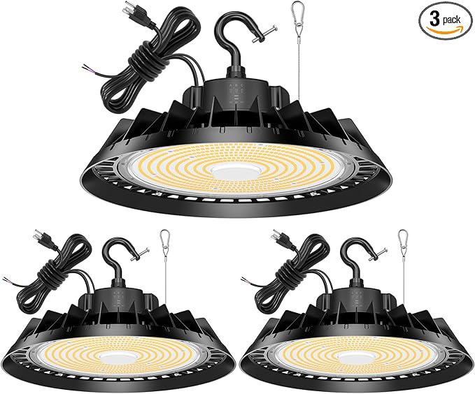 3Pack LED High Bay Lights, Super Bright 200W UFO High Bay LED Shop Lights by BBESTLED