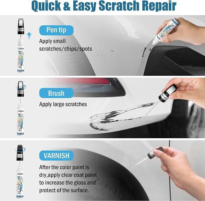 White Car Paint Touch Up, Car Scratch Repair Pen, Color Accurate Automotive - Image 6