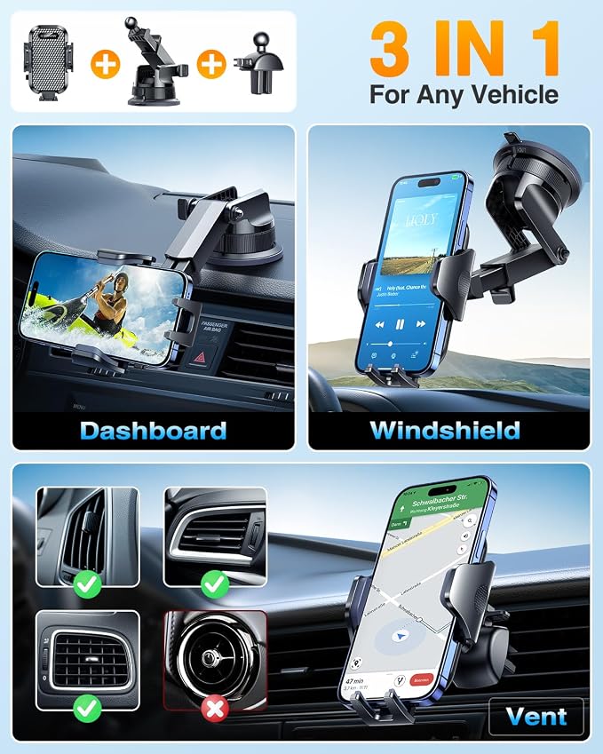 VANMASS Universal Car Phone Mount Phone Holder - Image 3