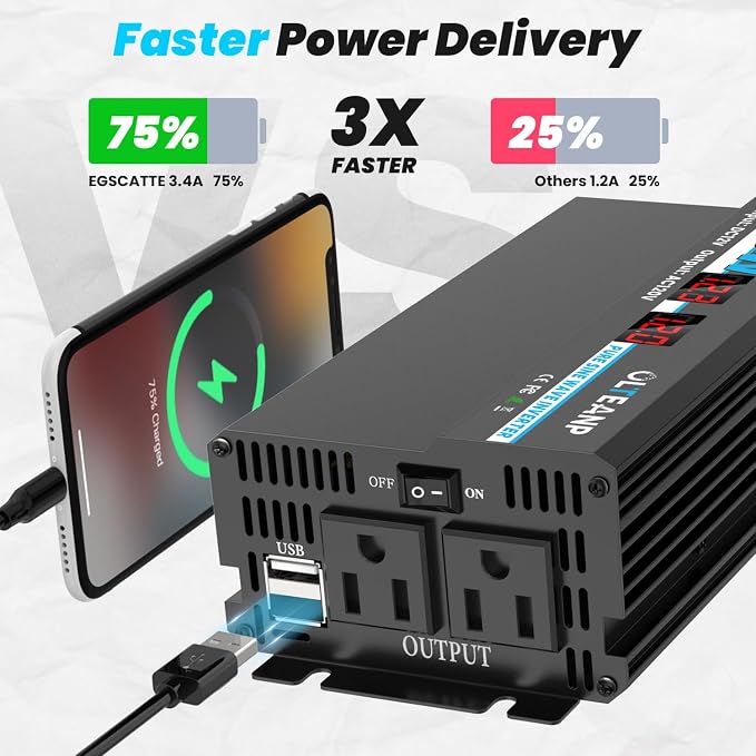 1000W Pure Sine Wave Power Inverter - Image 4