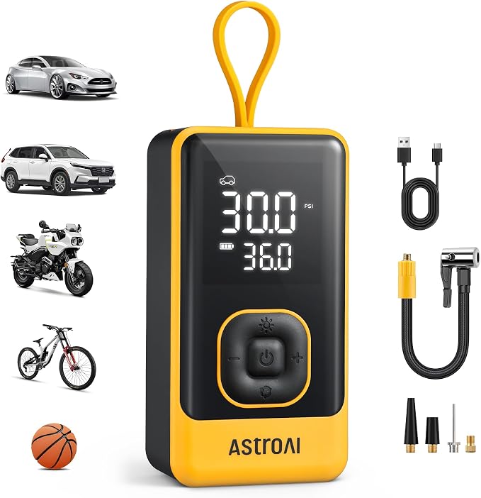 AstroAI L7 Air Tire Inflator Portable Air Compressor, 150PSI Electric Cordless by AstroAI