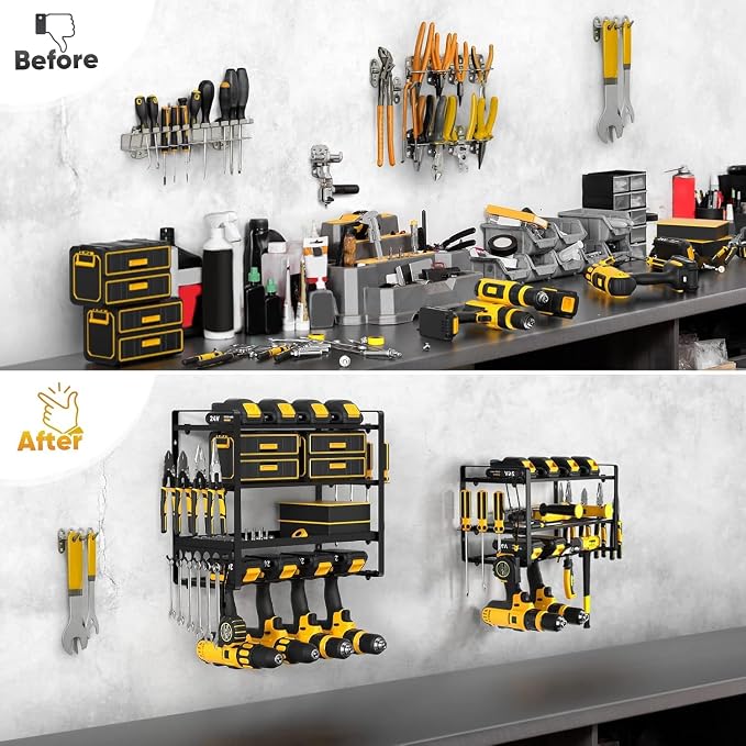 Power Tool Organizer Wall Mount, Heavy Duty Drill Holder, Garage Tool Organizer - Image 5