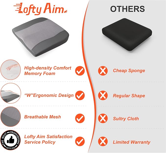 Car Seat Cushion, Comfort Memory Foam Car Cushions - Image 9