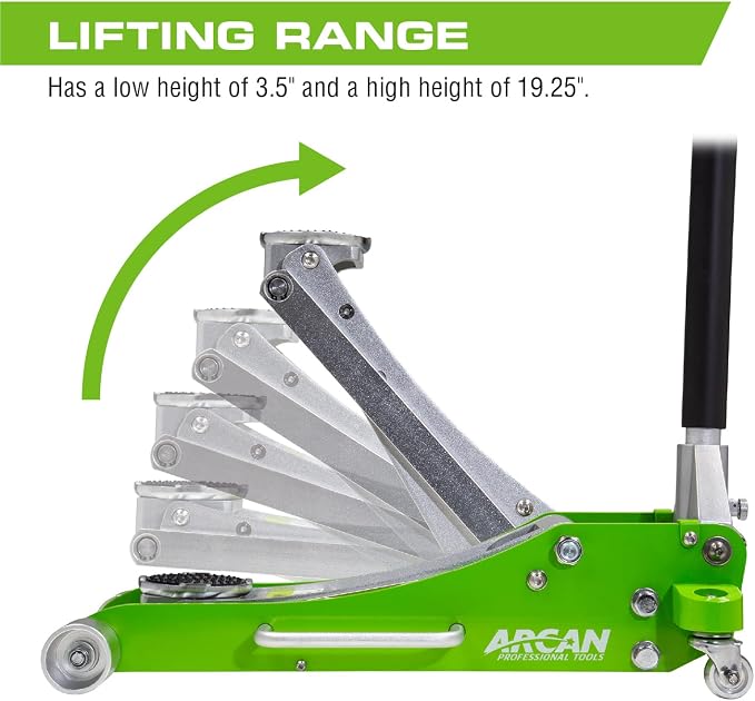 ARCAN Tools 2-Ton Quick Rise Aluminum Floor Jack - Image 2