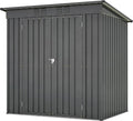 4x6 ft Metal Shed Outdoor Storage Shed, Metal Steel Utility Tool Shed Storage by Jaxilyn