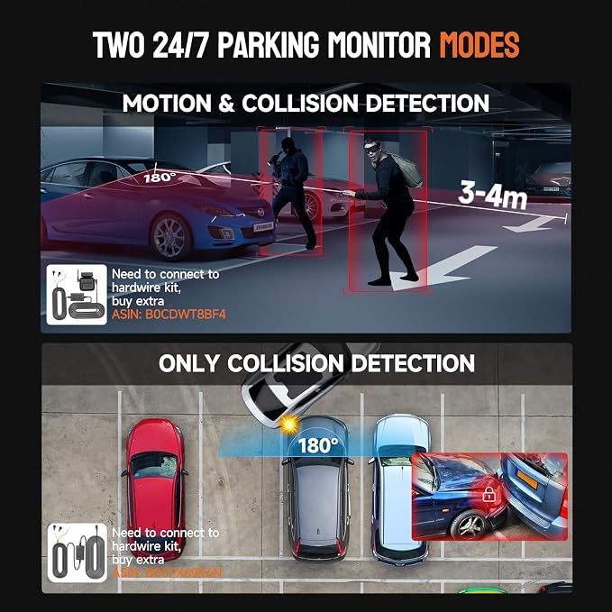 360° Dash Cam Front and Rear Inside, 4 Channel FHD 4 * 1080P, Wi-Fi GPS Voice - Image 11