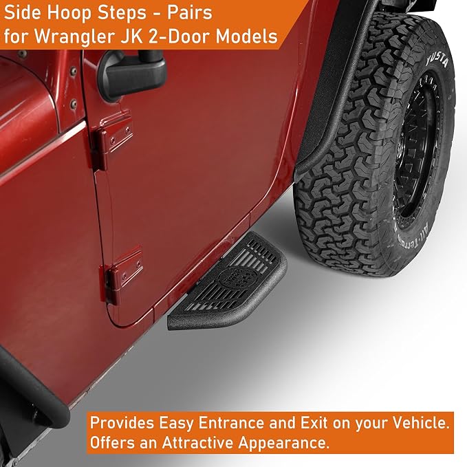 u-Box JK Running Boards 2-Door Side Hoop Door Steps - Image 2