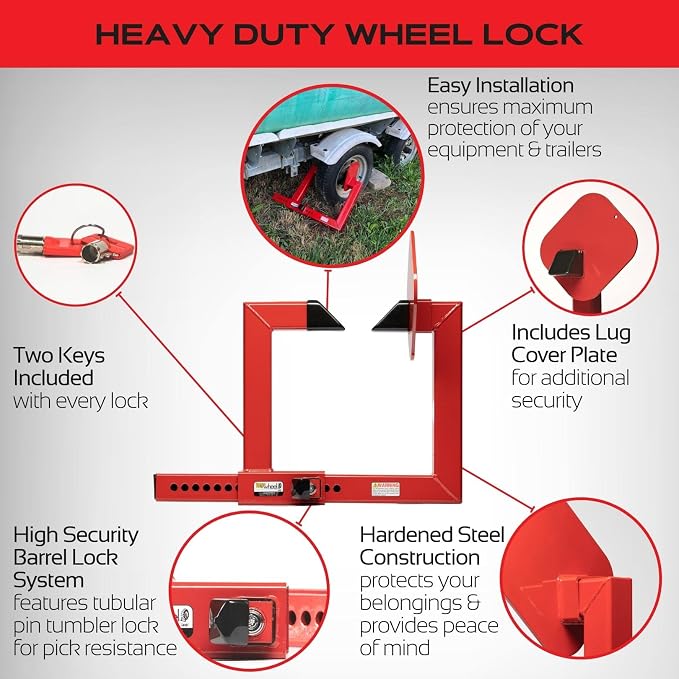 Equipment Lock Heavy Duty Wheel Lock - Image 3