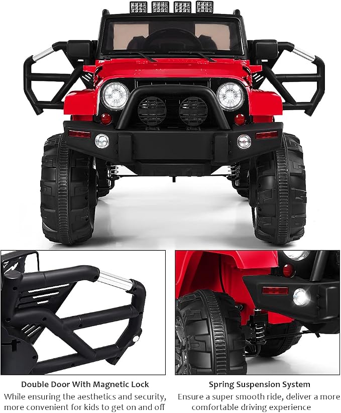 Costzon Ride On Car, 12V Battery Powered Electric Ride On Truck w/Parental - Image 2