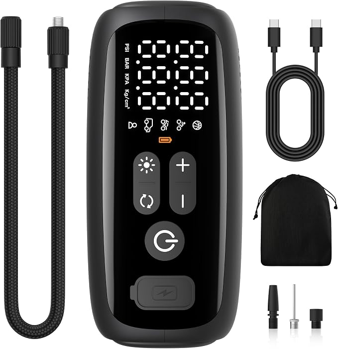 Tire Inflator Portable Air Compressor, 28 Cylinders 12V Air Compressor by Unknown