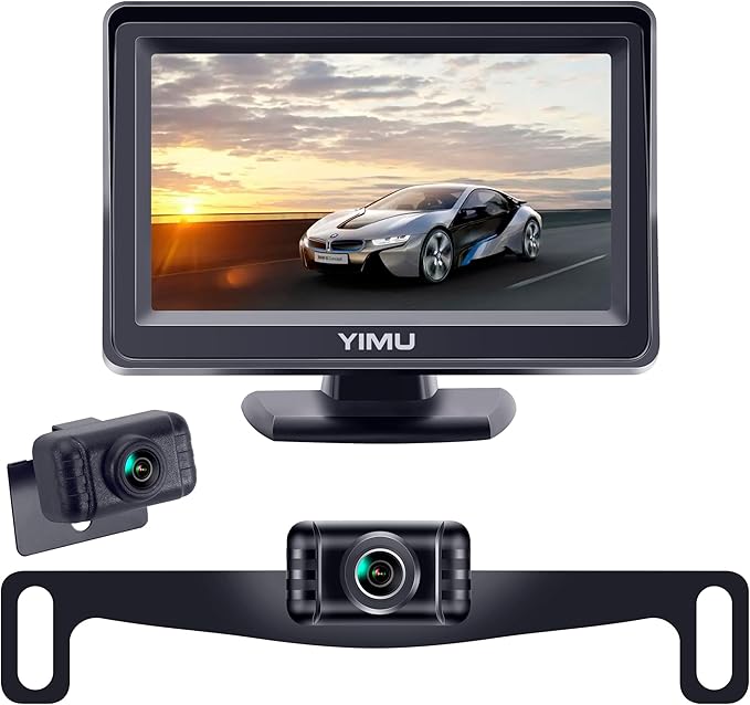 YIMU Backup Camera System with License Plate Backup Reverse Camera, Easy by YIMU