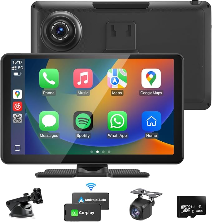 Compatible Wireless Apple CarPlay Android Auto Screen by Aonerex