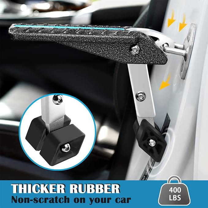 TOOENJOY Extra Protection Car Door Latch Step Both Feet Stand Pedal Ladder/No - Image 3