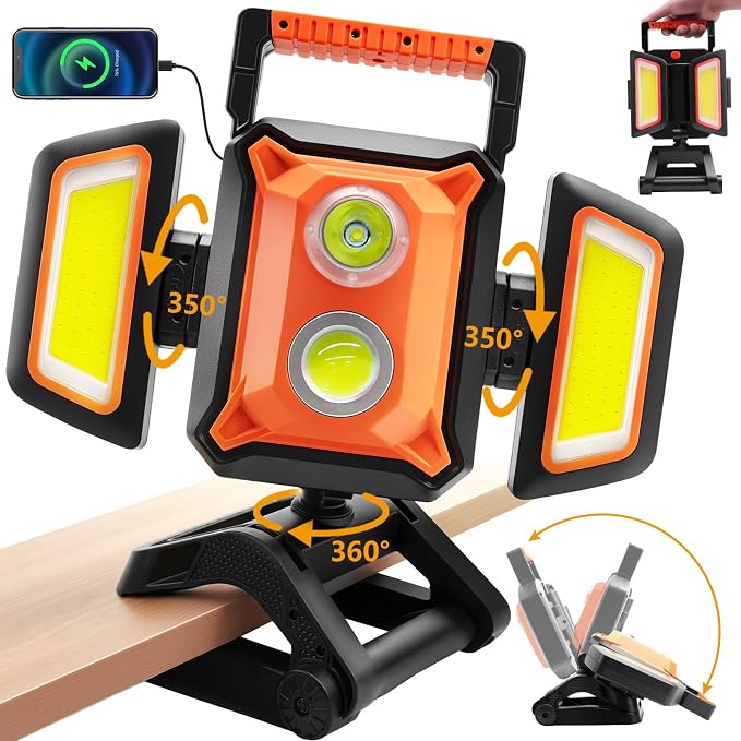 4000LM LED Work Light Rechargeable by Tresda