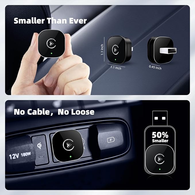 Wireless CarPlay Adapter for iPhone, Mini USB Design for Cars - Image 3