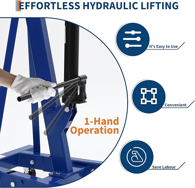 Engine Hoist Cherry Picker, 2 Ton Folding Hydraulic Engine Hoist - Image 4
