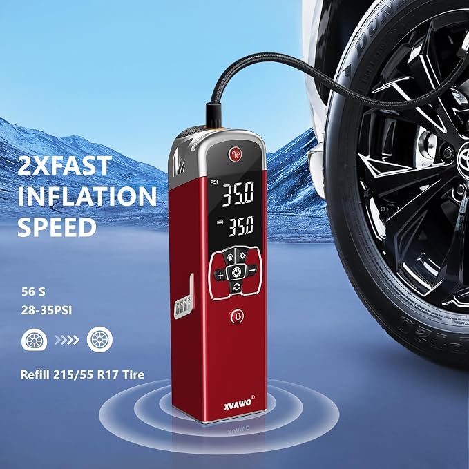 Tire Inflator Portable Air Compressor: Cordless Deflatable Air Pump - Image 2