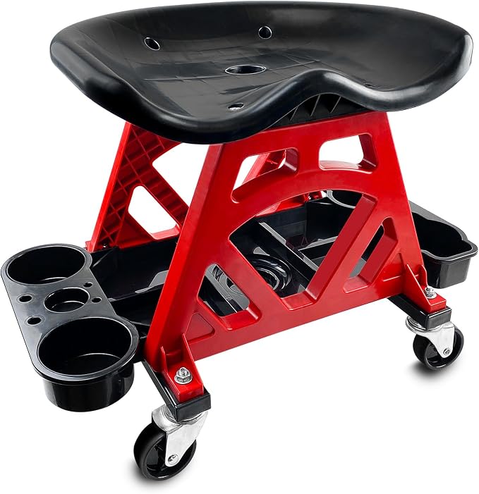 Durable Mechanic Seat with Wheels by HOXWELL