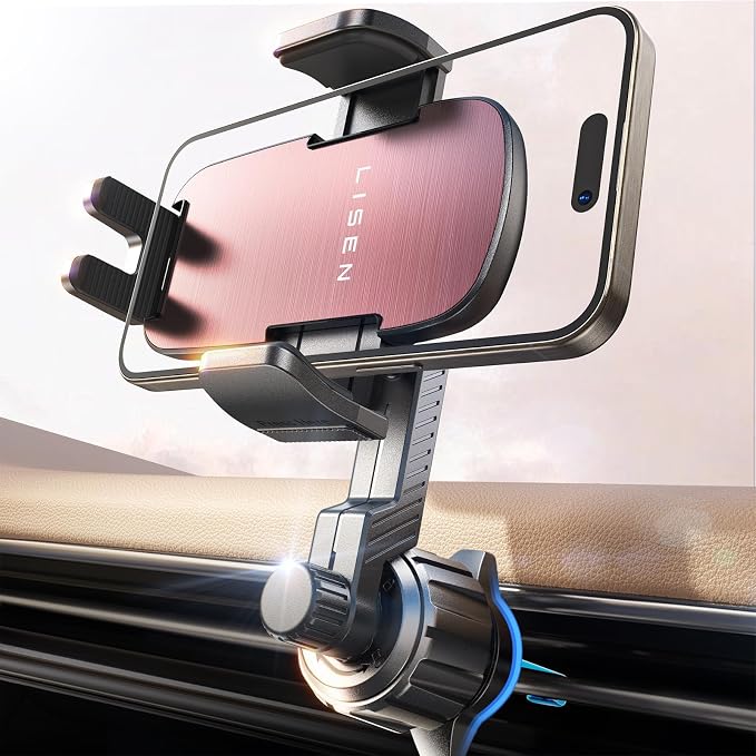 LISEN Phone Mount for Car Vent Rotatable Car Phone Holder Air Vent Clip 2024 by Lisen