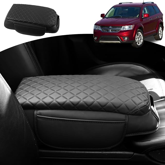 Center Console Armrest Cover for 2011-2020 Dodge Journey Cushion Pad Armrest by BreTrewri