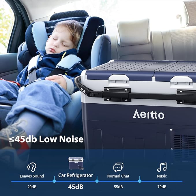 Aeitto 12 Volt Car Refrigerator, 42QT Dual Zone Portable Car Fridge Freezer - Image 7